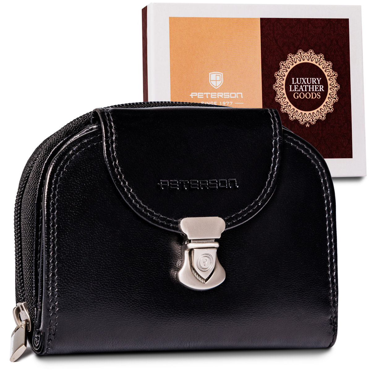Portfel damski z ozdobnym zapięciem — Peterson