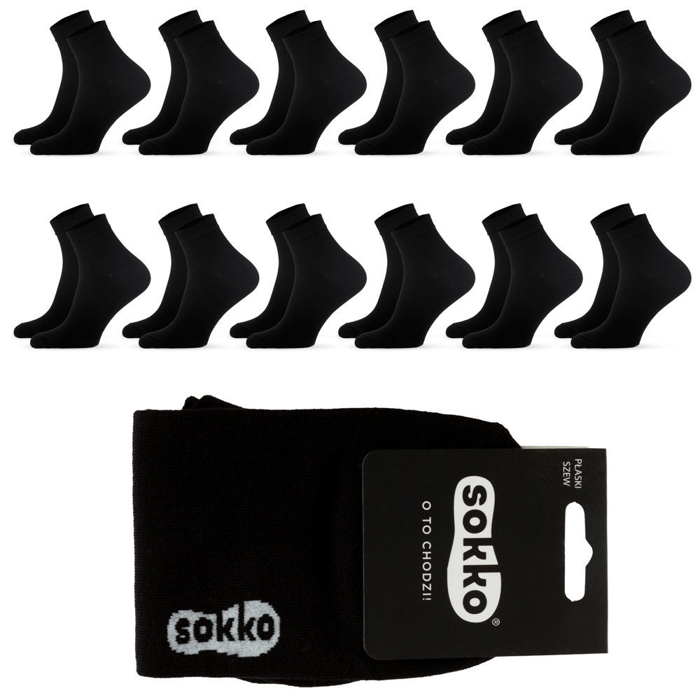 12X SOKKO SKARPETKI MĘSKIE BAMBUSOWE 3/4 ZA KOSTKĘ - SM12-S62-CZA-39-41