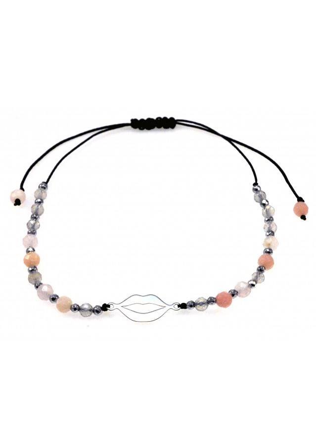 Bransoletka Makrama Kwarc 925