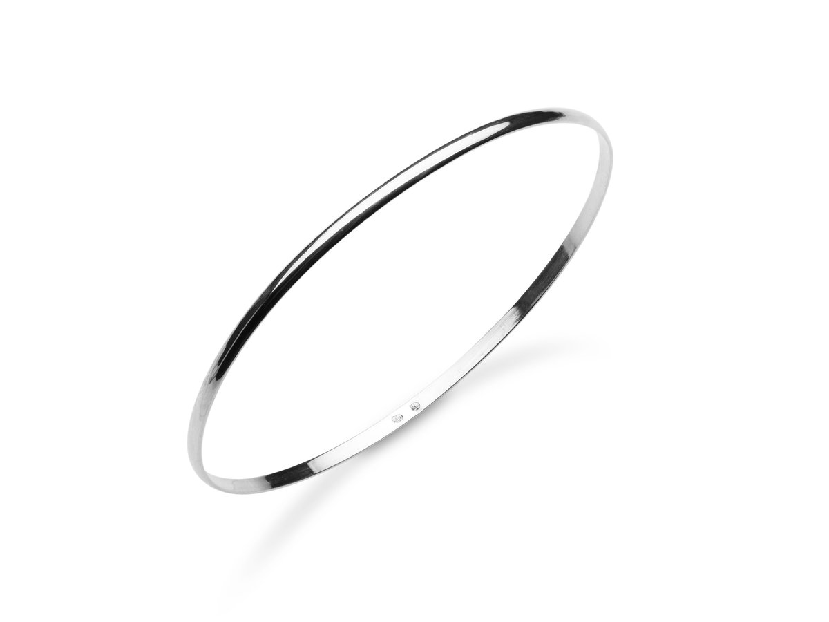 Bransoletka Srebrna, Gładka - Koło 3 Mm