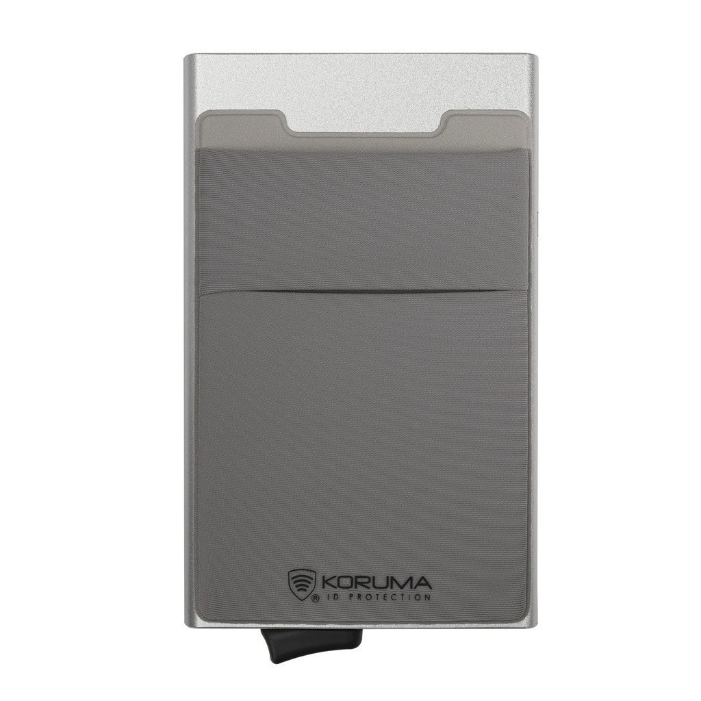 Koruma, Aluminiowy portfel na karty, Ochrona RFID (Srebrny)