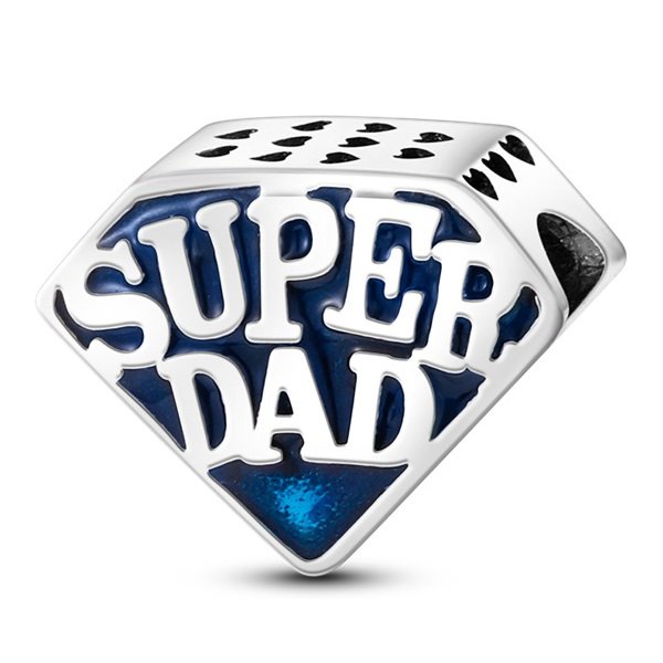 Zawieszka SREBRO 925 Charms koralik do PANDORA Super Dad Tata
