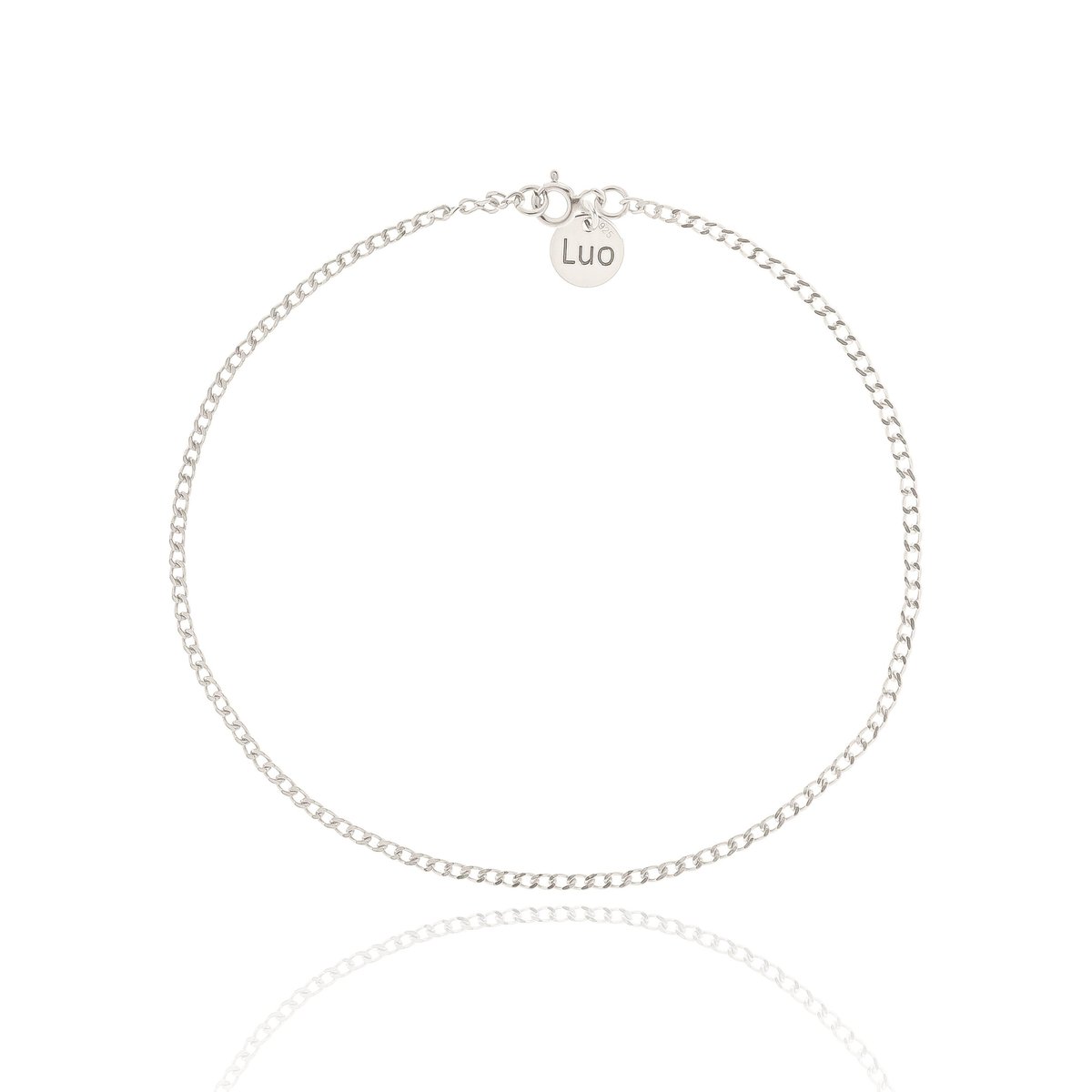 Bransoletka srebrna pancerka na nogę 26 CM