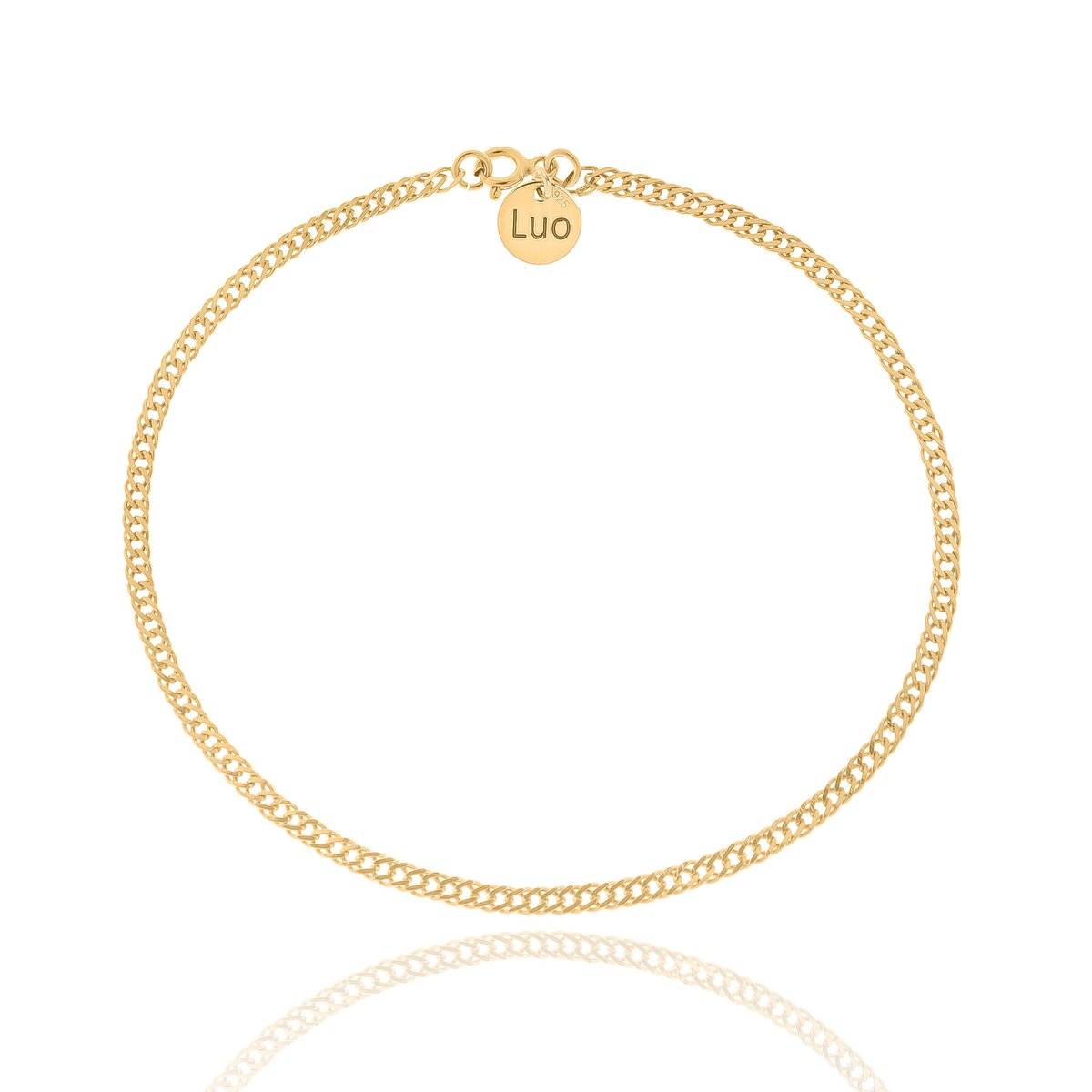 Bransoletka srebrna pozłacana masywna pancerka na nogę 24 CM