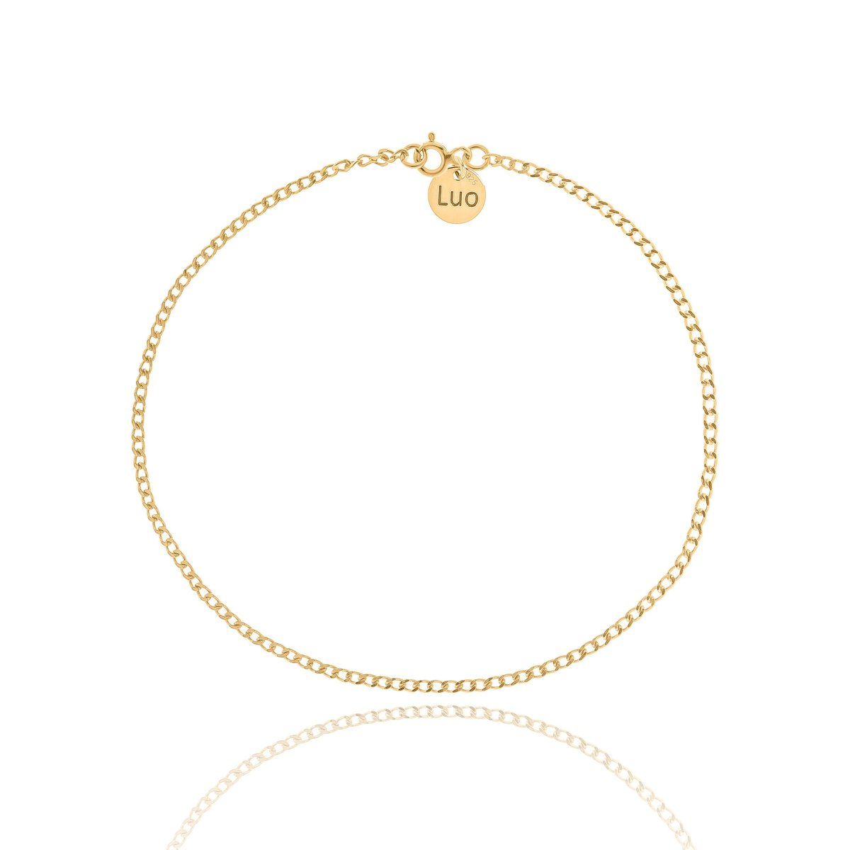 Bransoletka srebrna pozłacana pancerka na nogę 24 CM