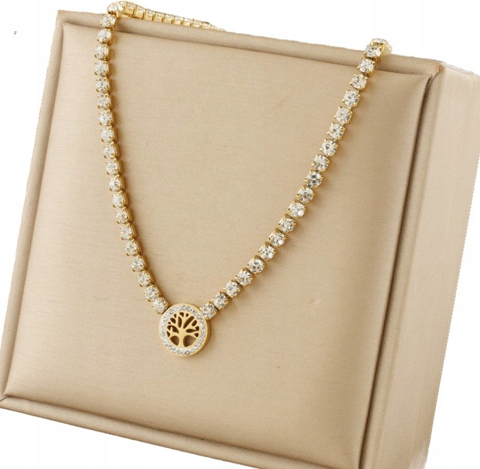 Złoty Naszyjnik Celebrytka Pozłacany 18K Boho Damski Stal chirurgiczna 316L