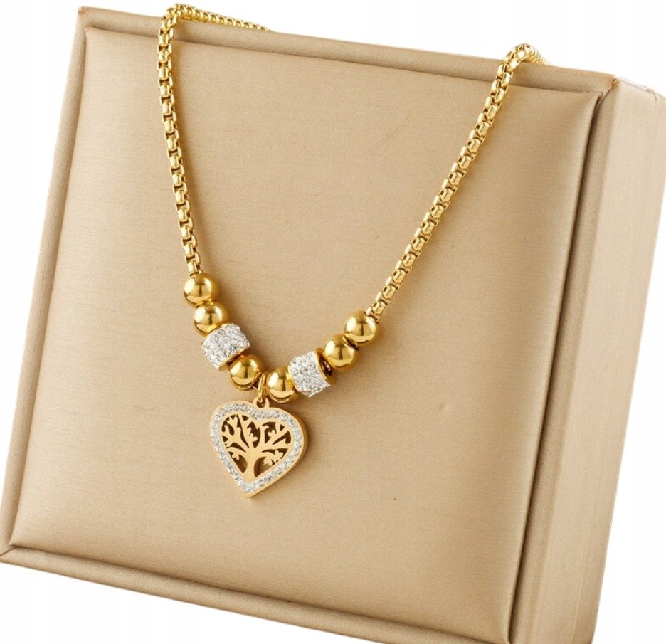 Złoty Naszyjnik Pozłacany 18K Boho Damski Stal chirurgiczna 316L Celebrytka