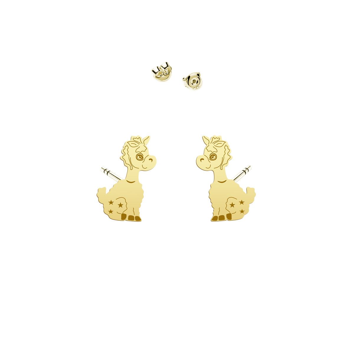 Kolczyki Pozłacane Lama
