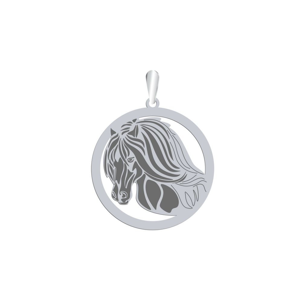 Srebrna zawieszka Vanner Koń Cygański GRAWER  - MEJK Jewellery