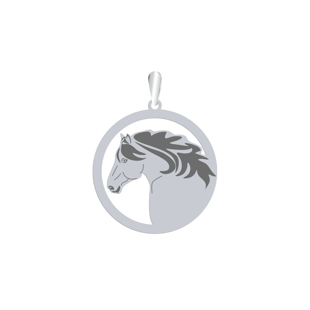 Srebrna zawieszka Koń Huculski GRAWER  - MEJK Jewellery