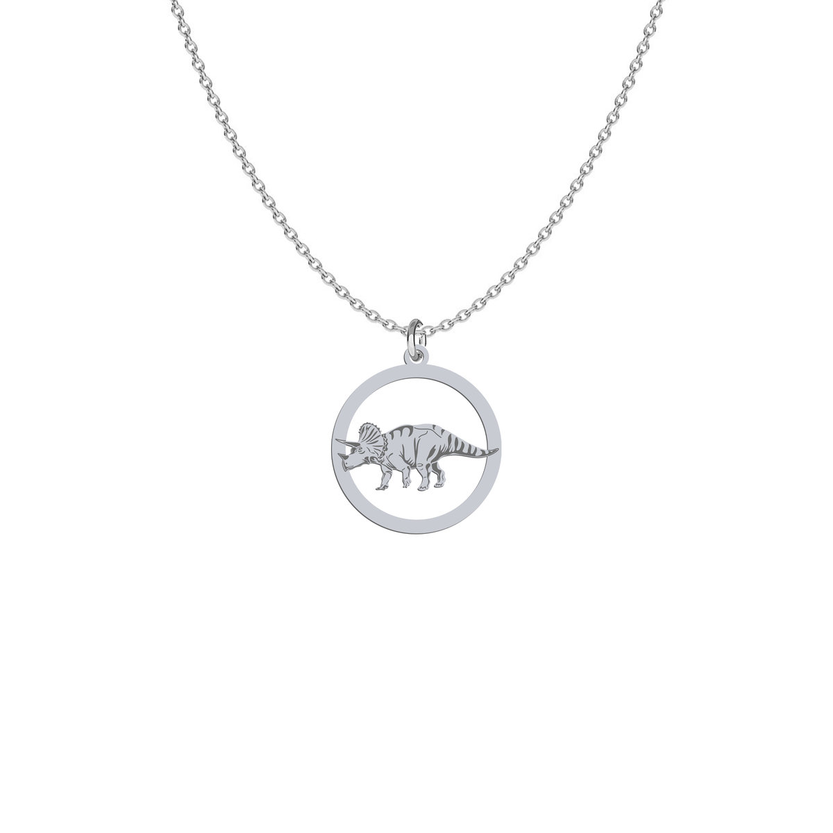 Naszyjnik Dinozaur Triceratops srebro - MEJK Jewellery