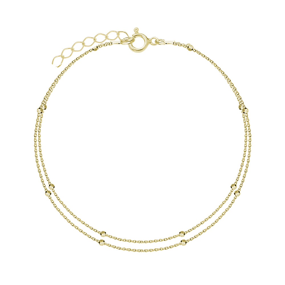 Pozłacana Bransoletka na nogę łańcuszek