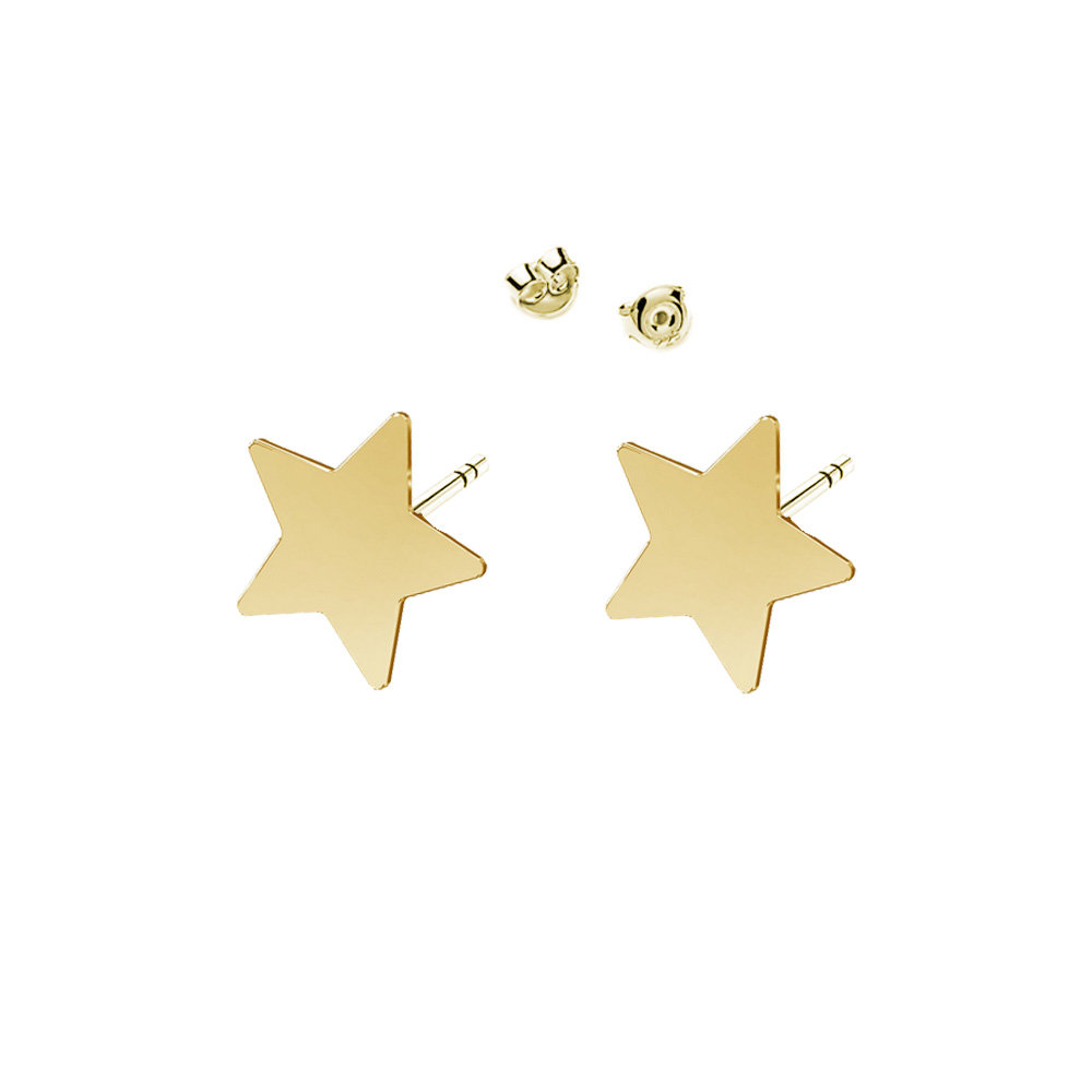 Kolczyki Pozłacane Gwiazdki Boże Narodzenie
