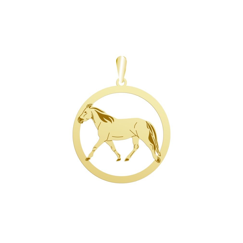 Zawieszka Koń Huculski pozłacane srebro GRAWER  - MEJK Jewellery