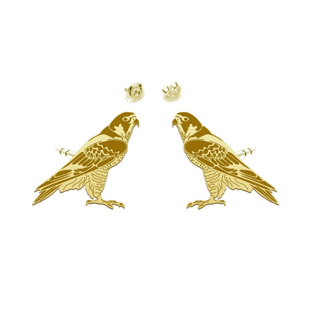 Pozłacane Kolczyki z Sokołem - MEJK Jewellery