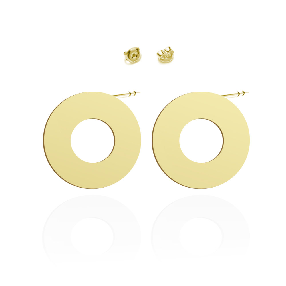 Kolczyki Pozłacane z Kółkami