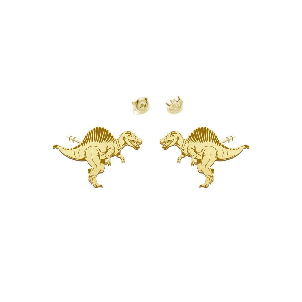 Pozłacane Kolczyki Spinozaur - MEJK Jewellery