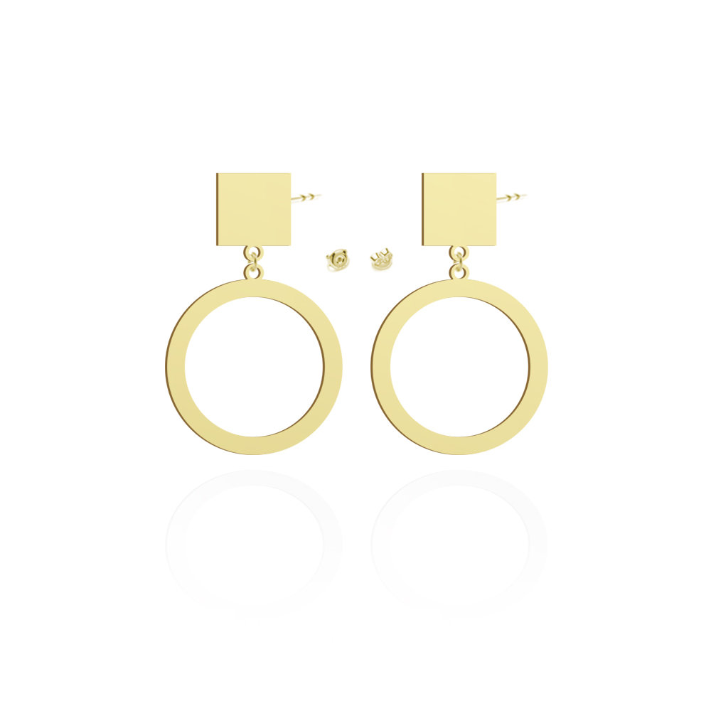 Kolczyki Kółka srebro pozłacane