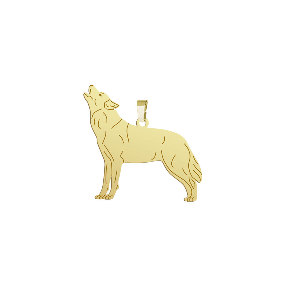 Zawieszka Pozłacana z Wilkiem GRAWER - MEJK Jewellery