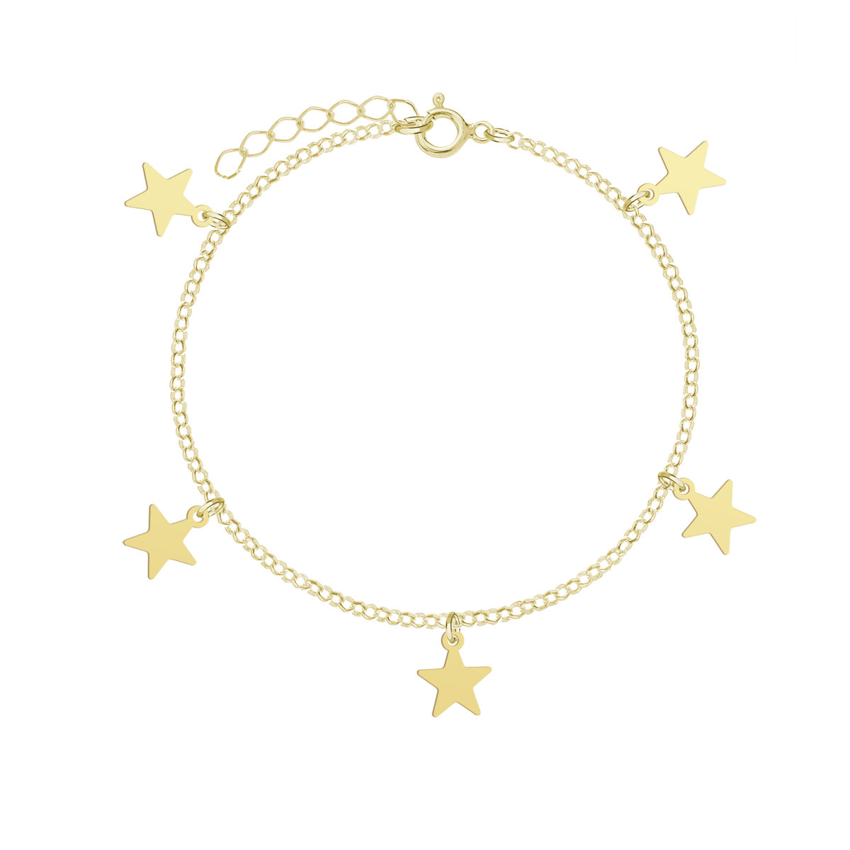 Bransoletka Pozłacana z gwiazdkami Boże Narodzenia