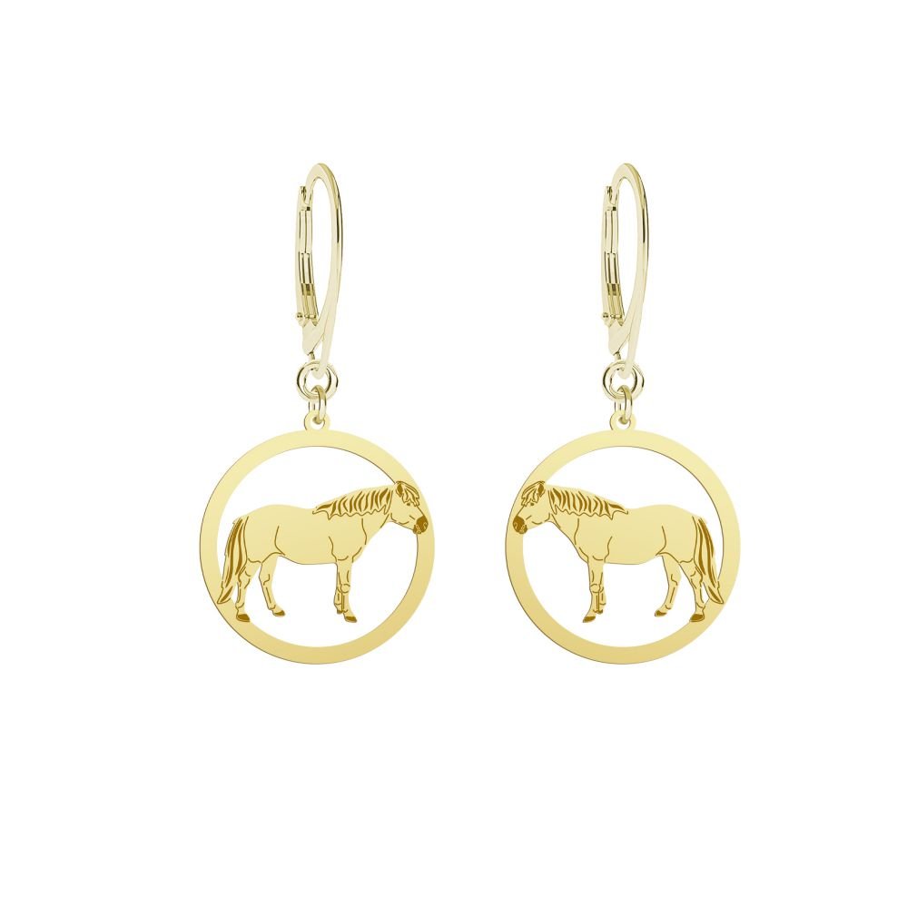 Koń Huculski kolczyki 925srebro pozłacane GRAWER - MEJK Jewellery