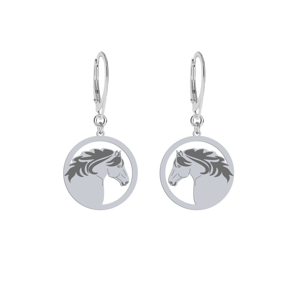 Kolczyki srebro 925 Koń Huculski GRAWER GRATIS - MEJK Jewellery