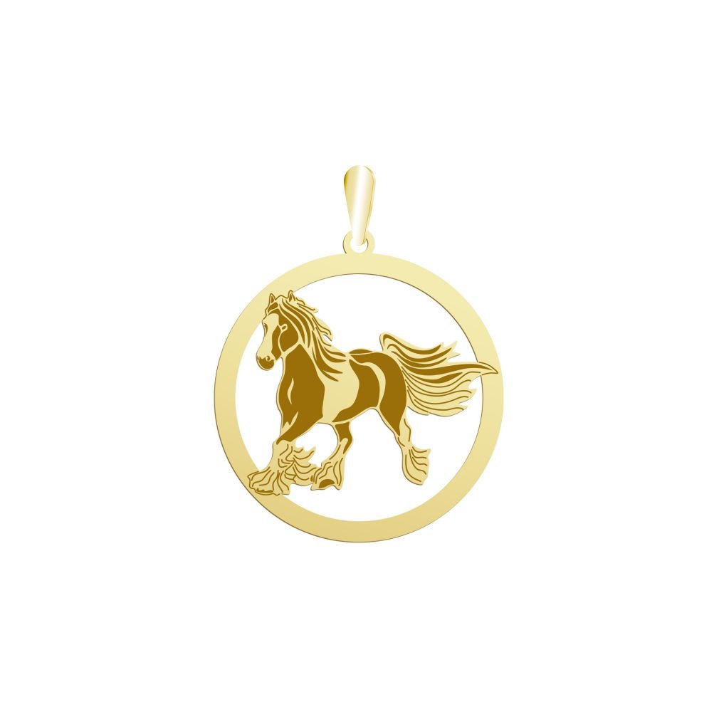 Zawieszka Vanner Koń Cygański pozłacane 925srebro GRAWER - MEJK Jewellery