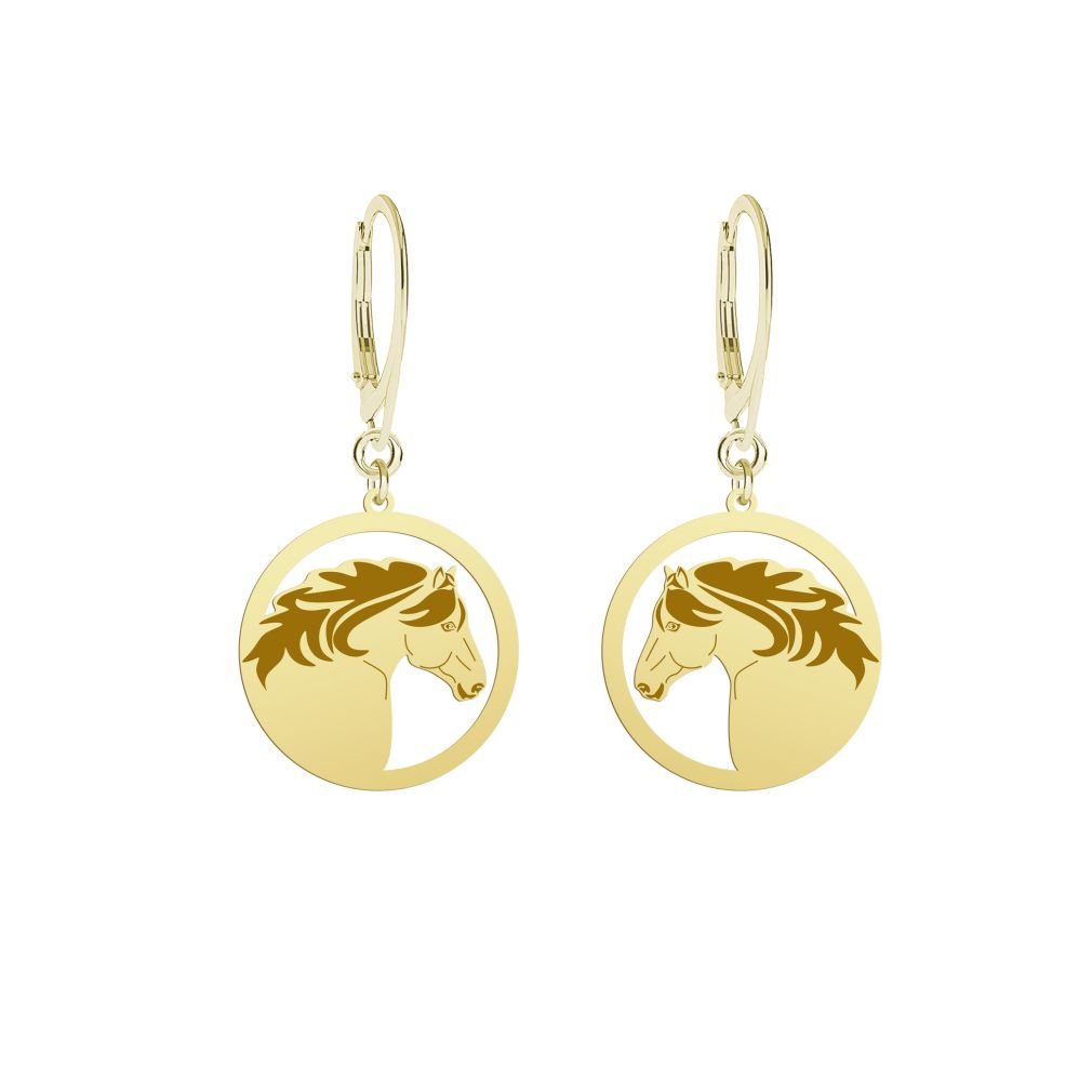 Kolczyki Koń Huculski pozłacane srebro GRAWER - MEJK Jewellery