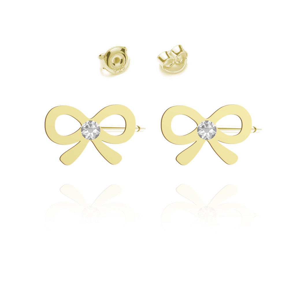 Kolczyki Pozłacane Kokardki