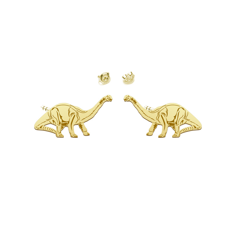 Pozłacane Kolczyki Diplodok - MEJK Jewellery