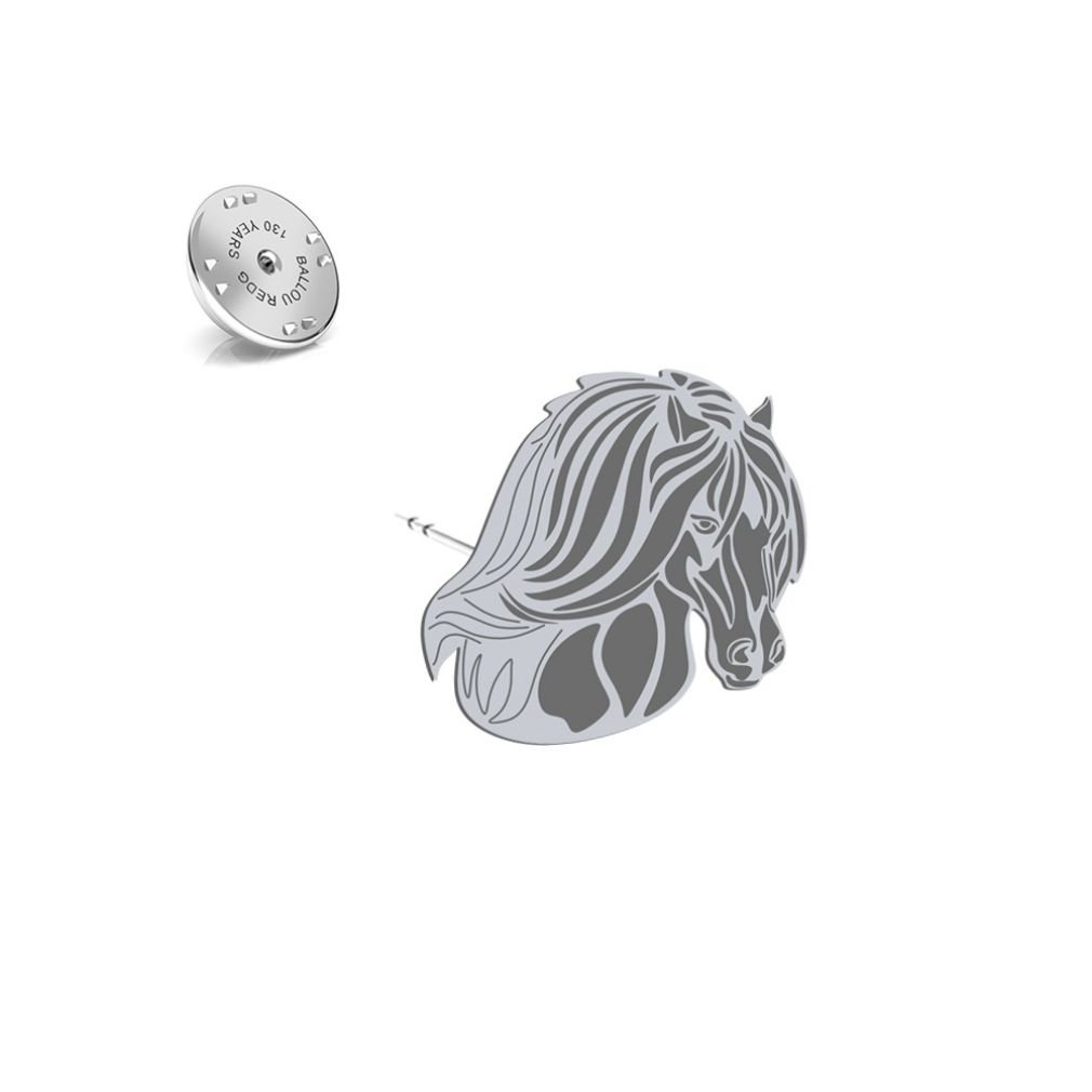 Wpinka ze srebra Vanner Koń Cygański - MEJK Jewellery