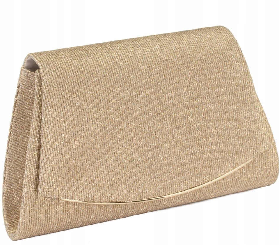 Złota Elegancka Torebka Wieczorowa