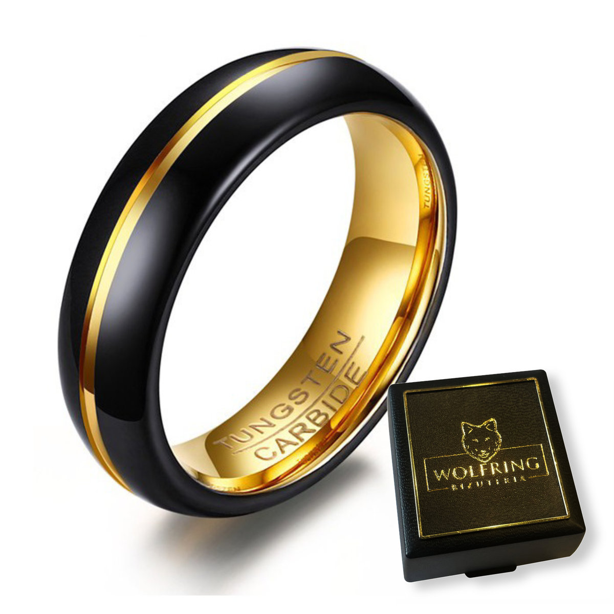 OBRĄCZKA PIERŚCIEŃ z Wolframu WOLFRING EU19 US09