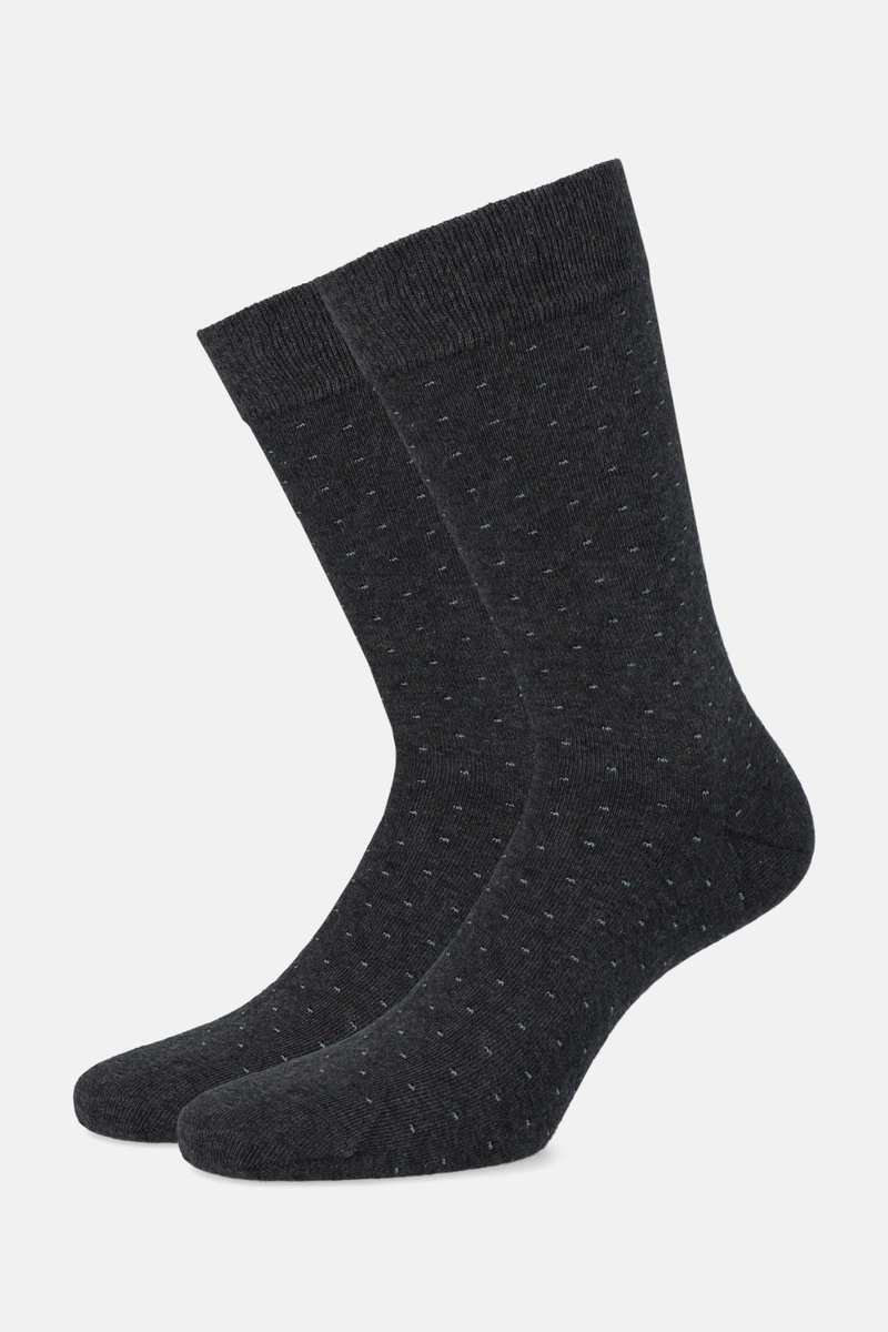 Skarpety Szare w Drobny Wzór