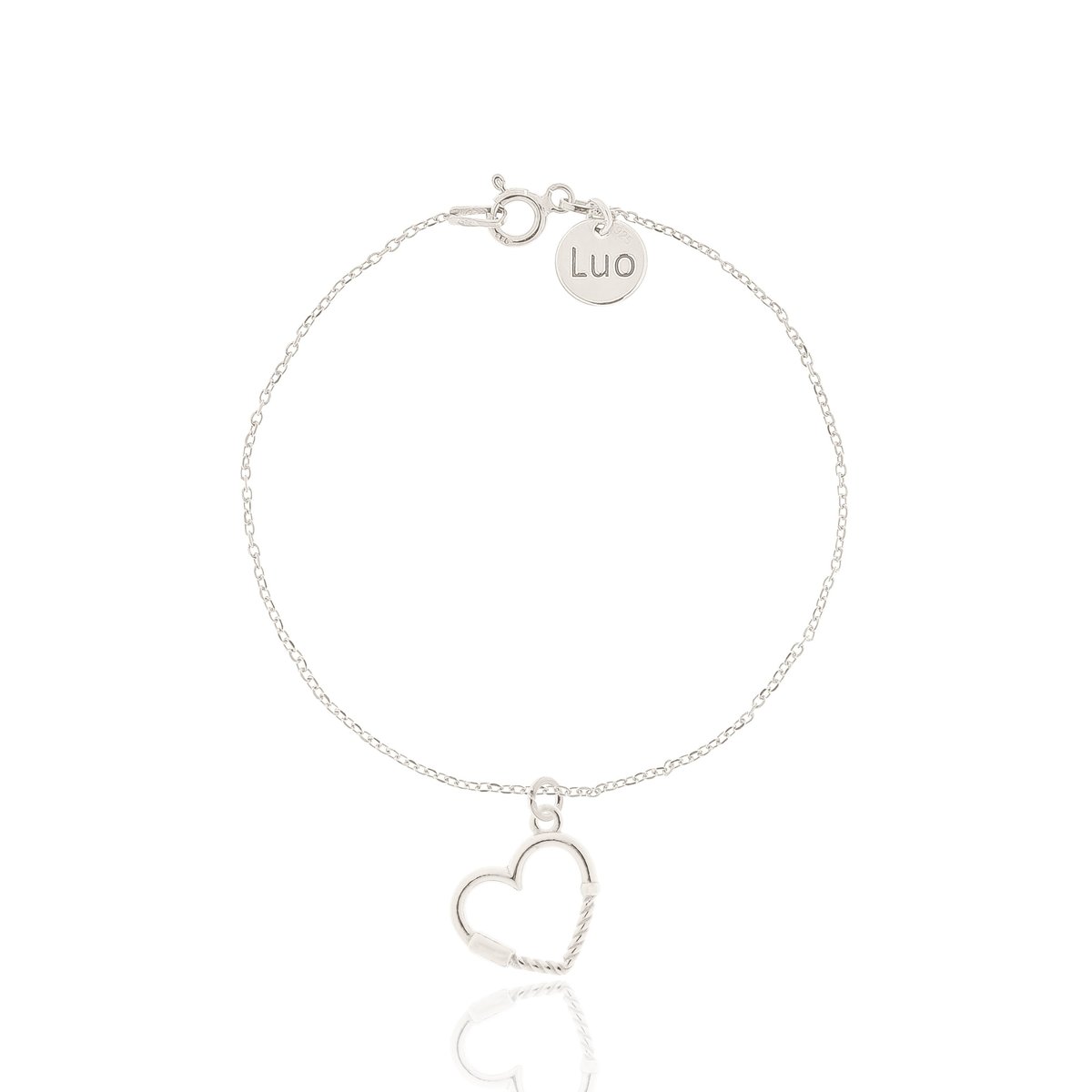 Bransoletka srebrna z sercem