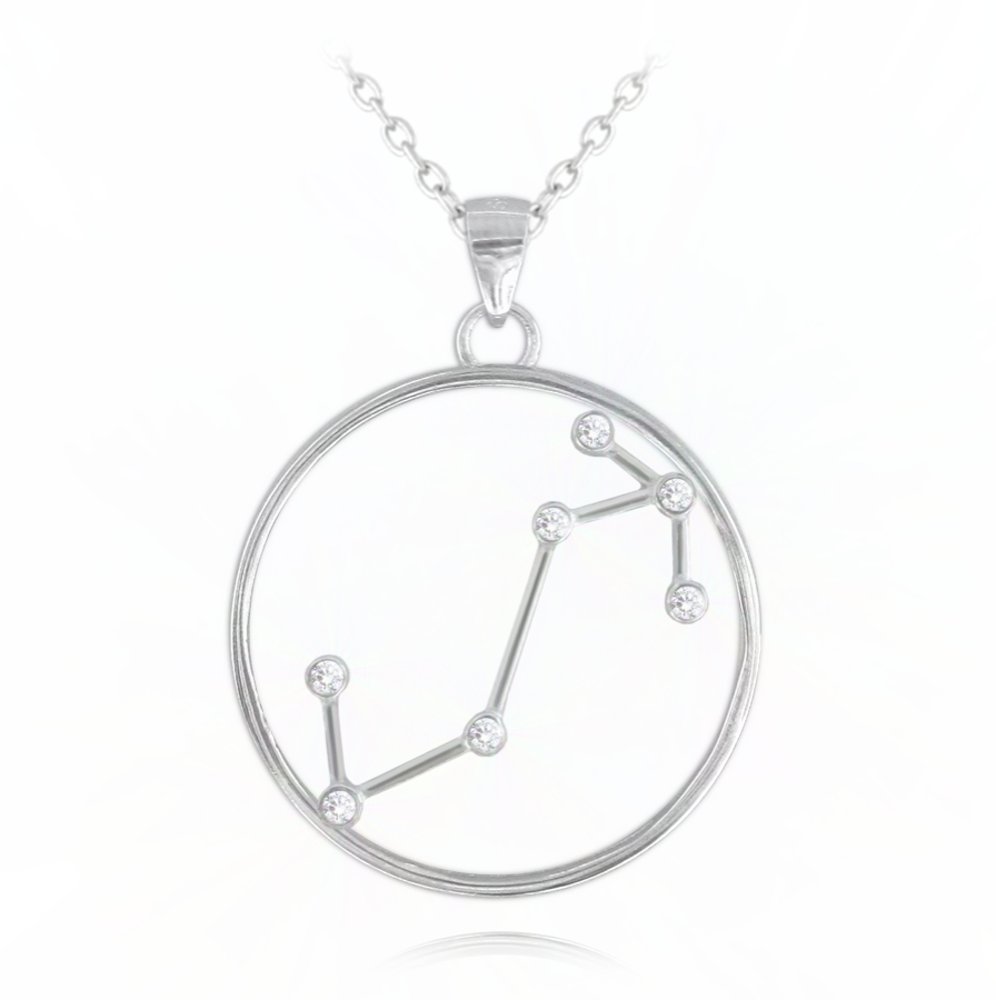 MINET Srebrny naszyjnik Stars Zodiac SKORPION Czech Crystal