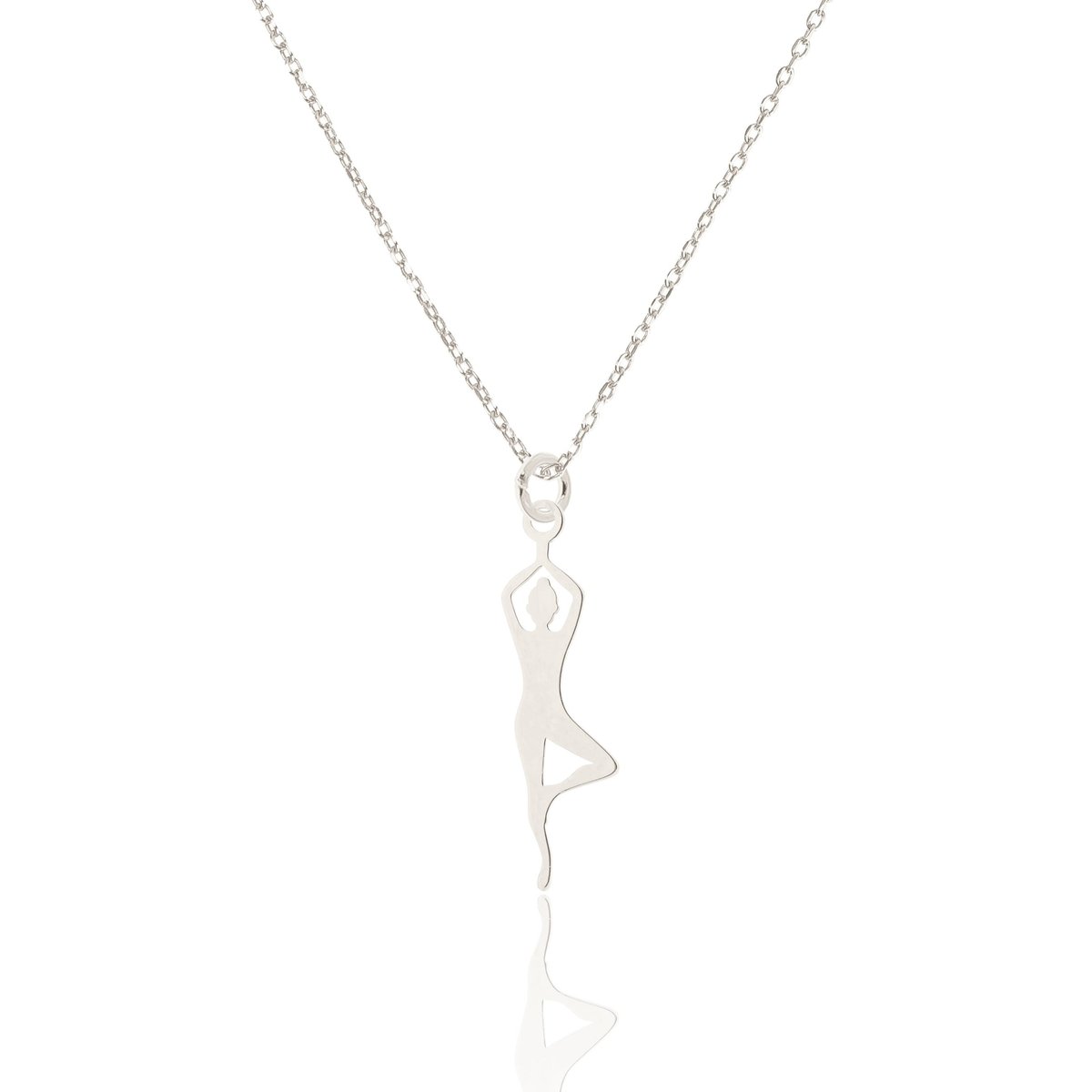 Naszyjnik srebrny z joga drzewo 50 CM