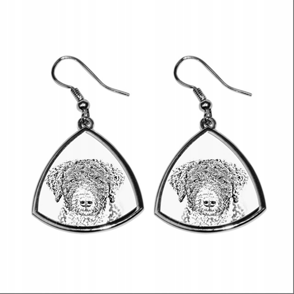 Hiszpański pies dowodny Kolczyki z nadrukiem