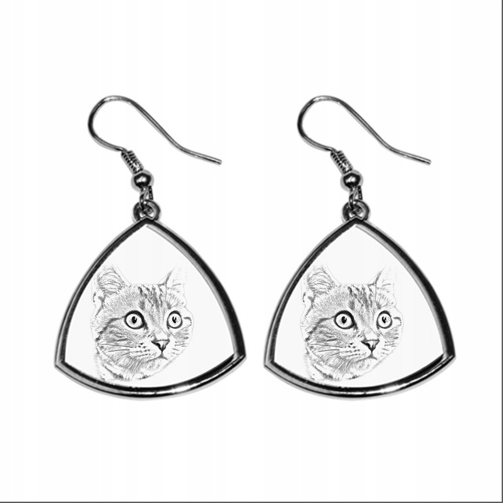 Kot amerykański krótkowłosy Kolczyki z nadrukiem