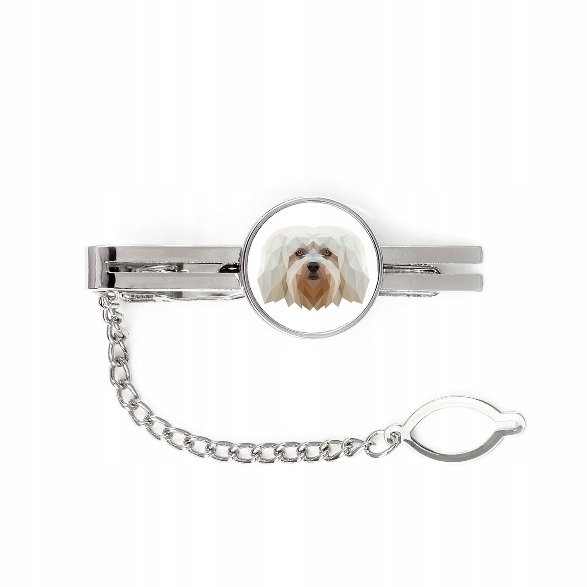 Hawańczyk pies geometryczny Spinka do krawata