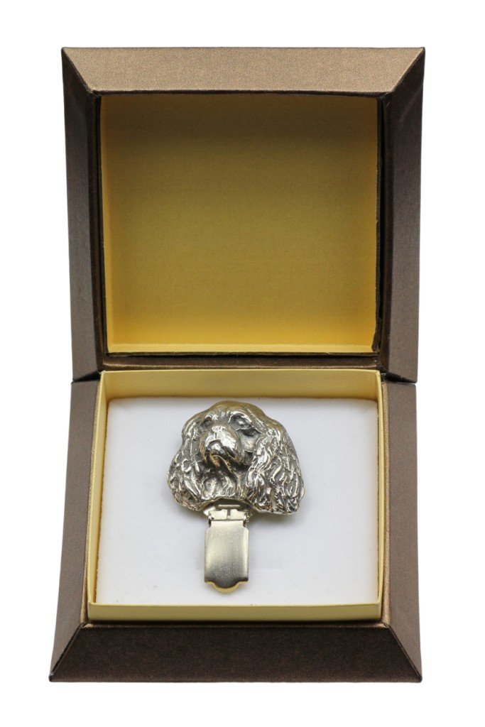 Cavalier King Charles Spaniel broszka z klipsem w