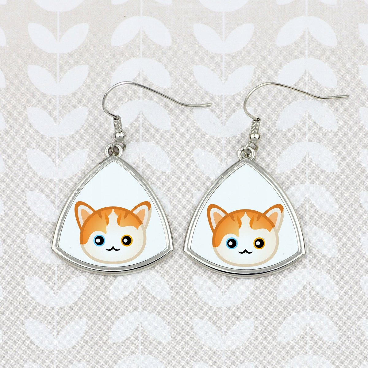 Kot Turecki van Kolczyki z grafiką wiszące