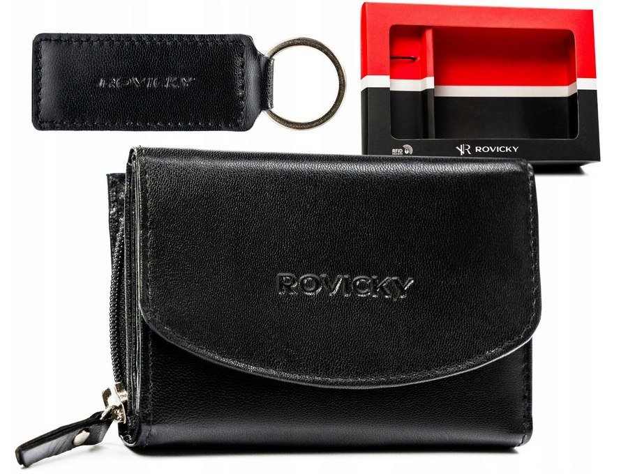 Zestaw Prezentowy: Skórzany Portfel Damski I Brelok Rovicky