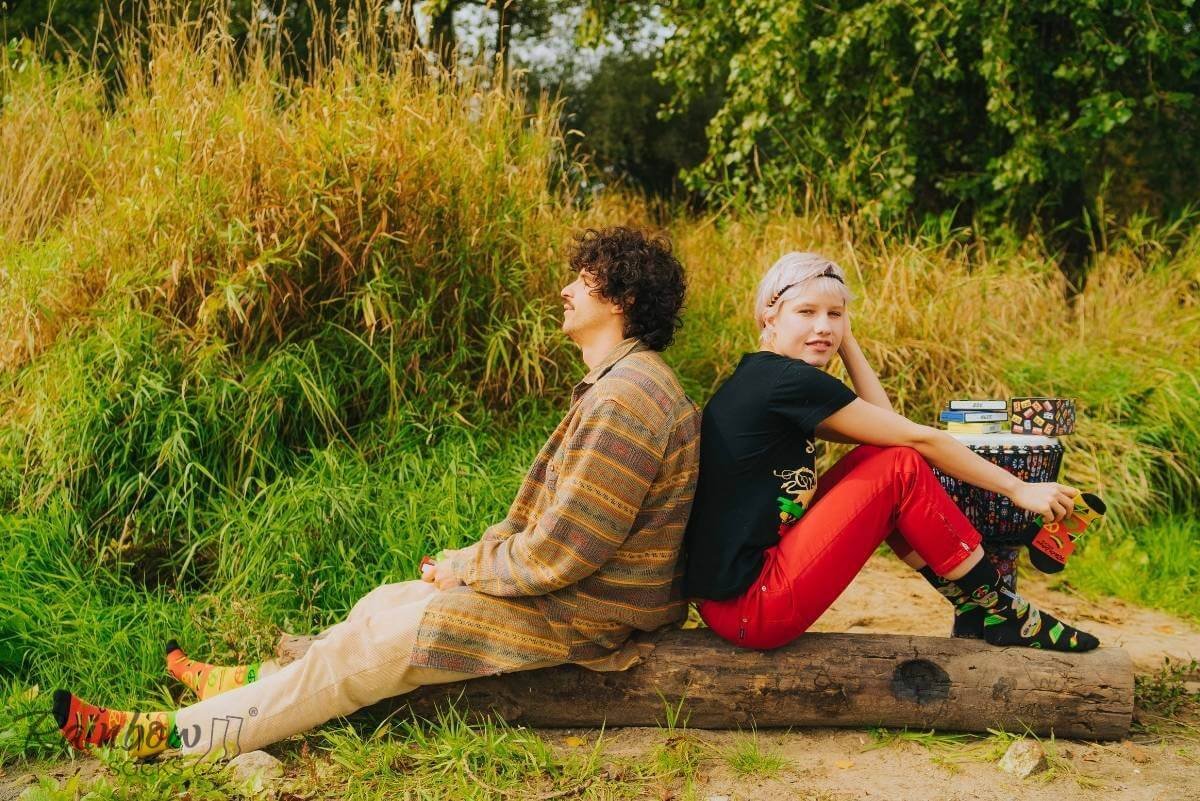 Skarpetki Damskie Męskie Na Prezent Na Urodziny Świąteczne Rainbow Socks Reggae Music Box Dla Miłośników Reggae 2 Pary 41-46