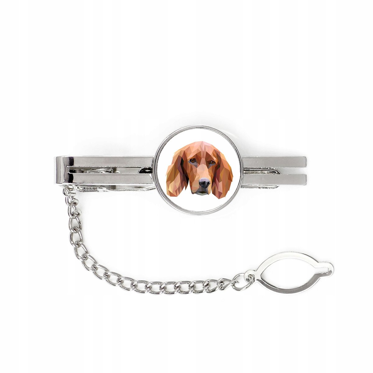 Seter pies geometryczny Spinka do krawata