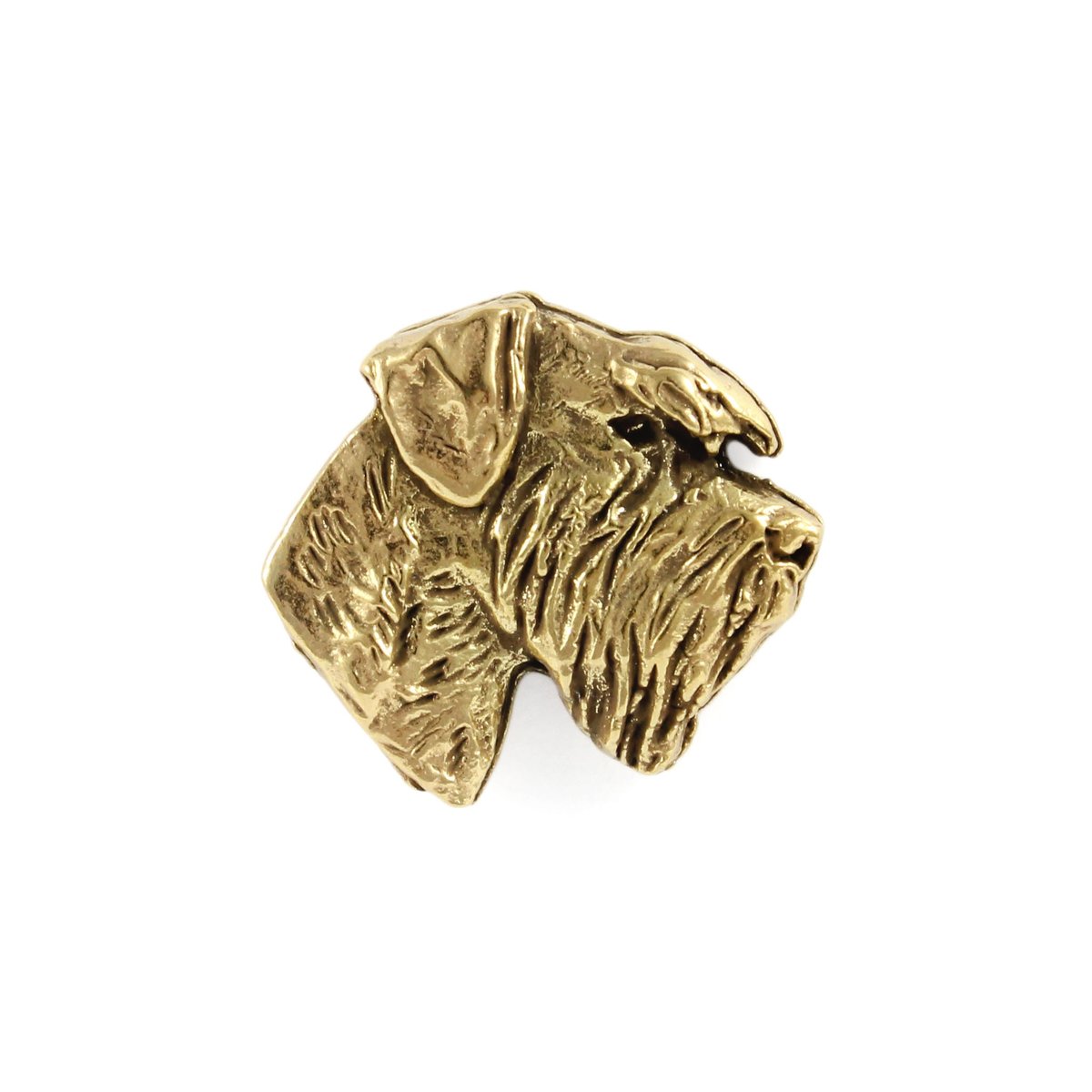 Sznaucer Schnauzer pozłacany pin broszka