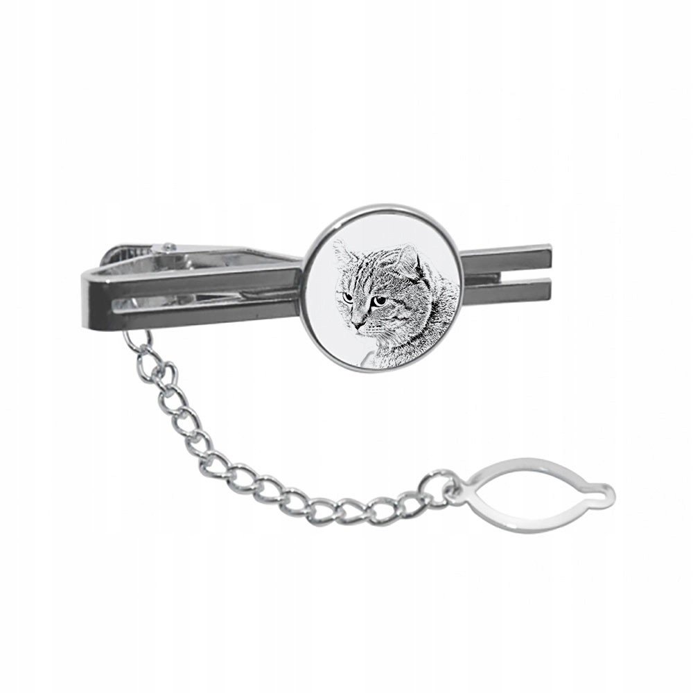 Kot Highland Lynx Spinka do krawata łańcuszek