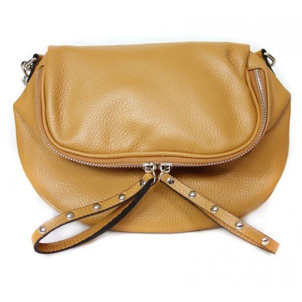 Listonoszka ,chlebak ,nerka Vera Pelle szeroki pasek ,pojemna A5 Camel VP591C