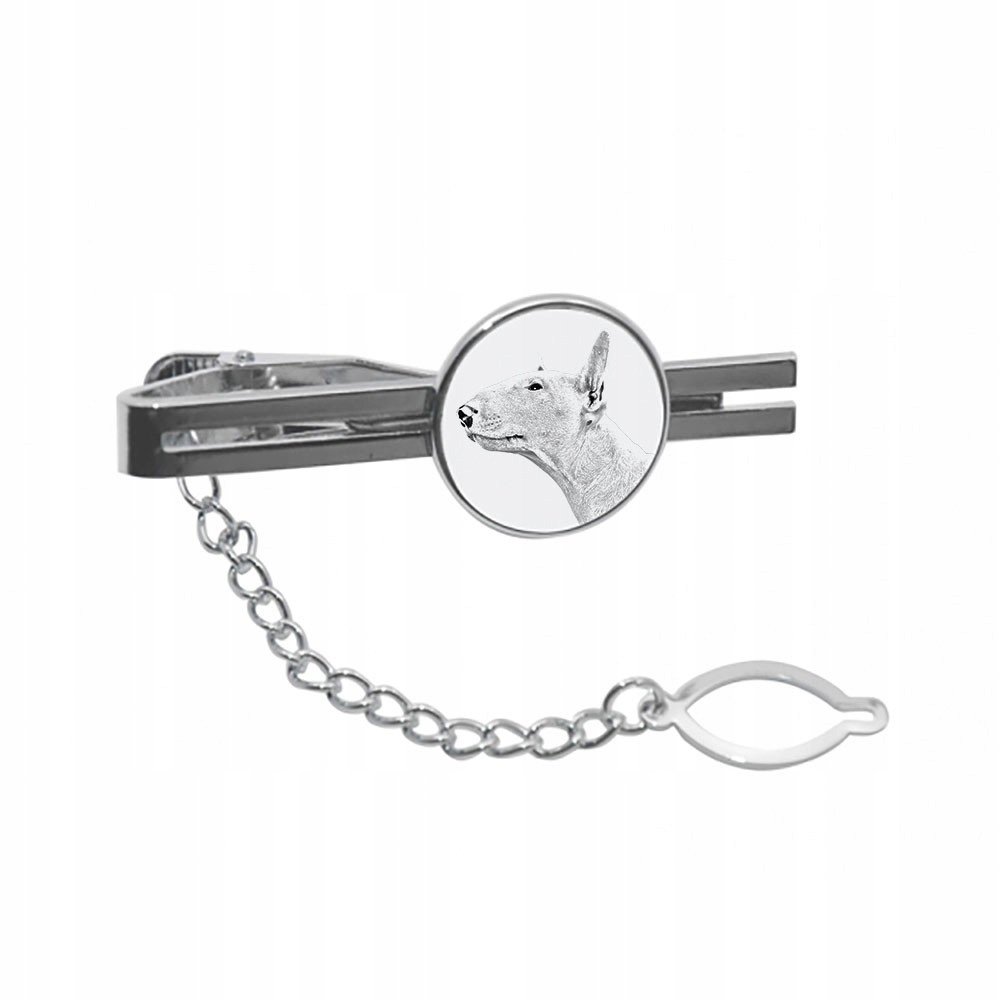 Bulterier Spinka do krawata łańcuszek grafika