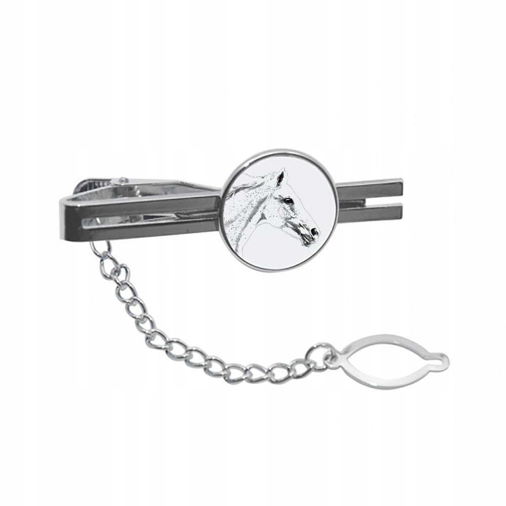 Koń Czeski warmblood Spinka do krawata łańcuszek